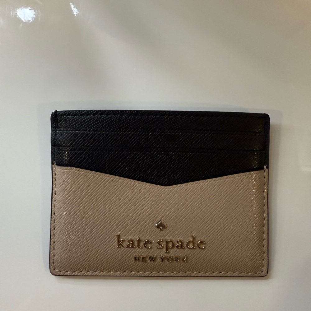 Kate Spade Black and Tan Card Holder
